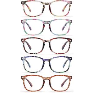 CCVOO Reading Glasses for Women/Men, Eyeglasses, Blue Light Readers for Women/Men, Computer Eye Glasses, Cheaters (B1 Mix)