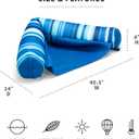Big Joe Noodle Sling No Inflation Needed Pool Seat with Armrests, Blurred Blue Double Sided Mesh, Quick Draining Fabric, 3 feet