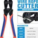 iCrimp IWS-1608B Wire Rope Crimping Tool for Aluminum Loop Sleeves, Duplex Oval Cable Ferrules 1/16’’ to 3/16’’, c/w Wire Rope Cable Cutter