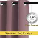 NICETOWN Blackout Curtains 72 inches Long 2 Panels Set - Grommet Thermal Insulated Room Darkening Solid Drapes Sound & Light Blocking for Bedroom/Living Room, Dry Rose, W52 x L72