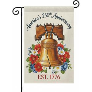 Usa 250th Anniversary Garden Flags,America Garden Flags For Outside,12x18'',Double Sided Flag For Outdoor Garden Decor (Liberty Bell)