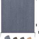 KELIXU Patio Shades Roll Up Outdoor Blind, 6' W x 8' H Cordless Sun Shade Privacy Screen with 90% UV Protection Exterior Roller Shade Cloth for Porch Pergola Backyard Windows Balcony, Blue-Gray