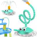 Water Table Pump, 5400mAh Rechargeable Crab Water Pump Toy for Kids age 1-3 with 8Hrs Play time, IP67 Waterproof, 3 Modes Spray 2 Flow Settings Outdoor Water Toys for Water Table, BathTubs, Pool