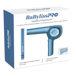 BabylissPRO Nano Titanium Pistol-Grip Dryer & Ultra-Thin Straightening Iron Set BabylissPRO Nano Titanium Pistol-Grip Dryer & Ultra-Thin Straightening Iron Set
