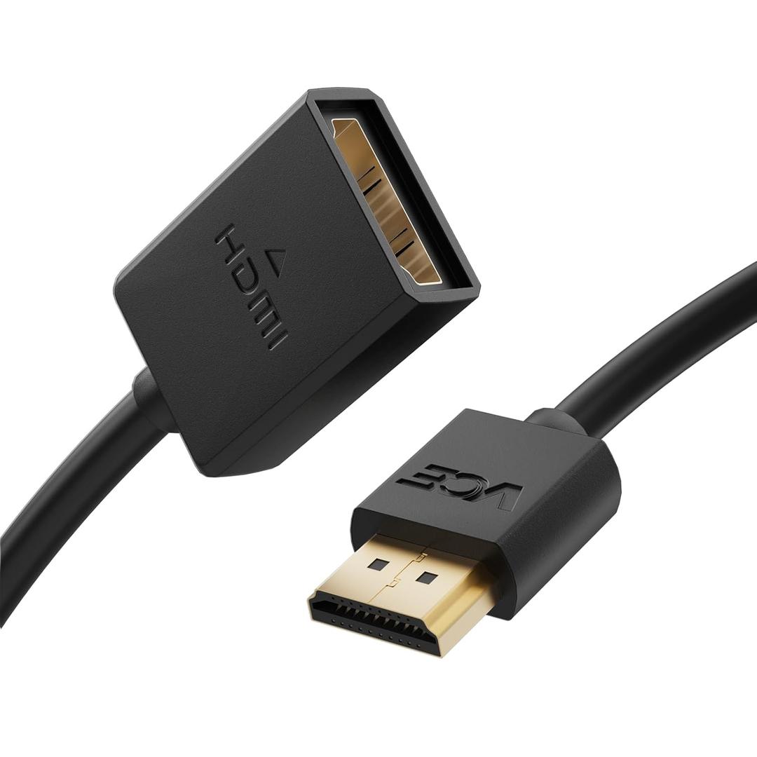 VCE HDMI Extension Cable - 4K@60Hz HDMI Male to Female Extender, Support 3D & HDCP 2.2, Compatible with Roku TV Stick, HDTV, Game Console, Laptop (39.6, Inches)