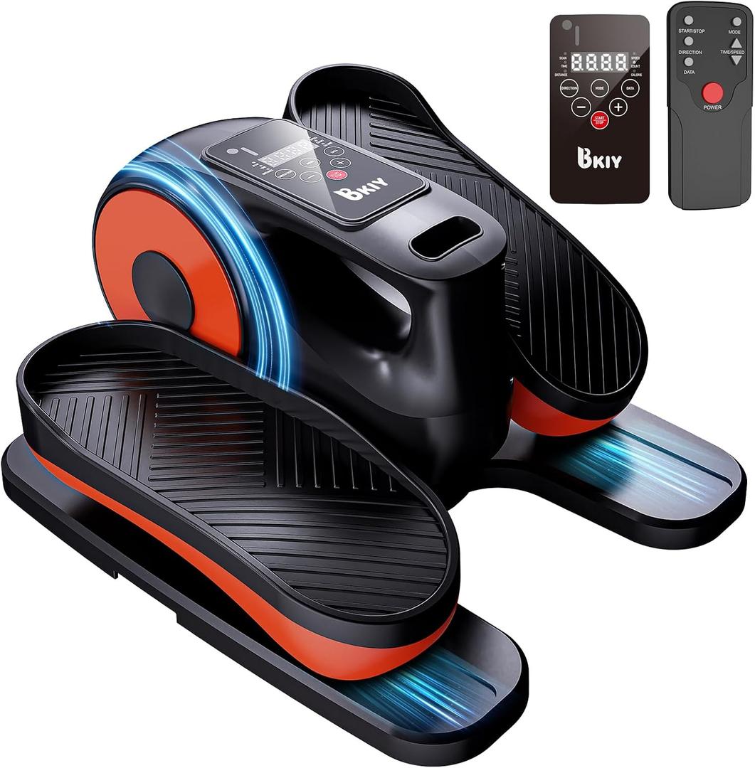 Under Desk Elliptical Machine, Electric Under-Desk Elliptical for Seniors - Mini Elliptical Exercise Equipment for Home with 12-Speed Touch Screen, Remote Control & Reversible Motion (Black)