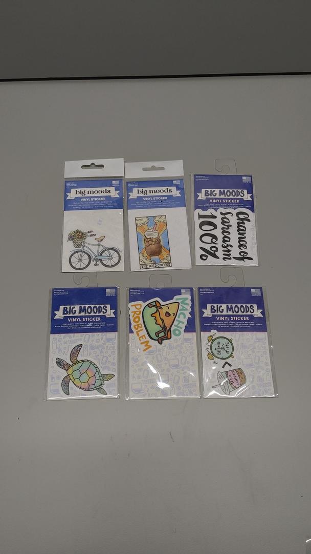 Jacent Vinyl Stickers Big Moods 6 Pack