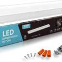Hardwired LED Under Cabinet Task Lighting - 14 Watt, 21", Dimmable, 5000K (Day Light), Wide Body, Long Lasting Metal Base with Frost Lens