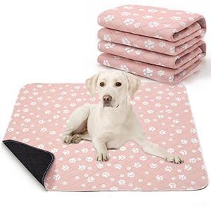 Washable Pee Pad for Dogs of 2Pack Reusable Puppy Non-Slip Pet Training Pads（Pink,36*48"）