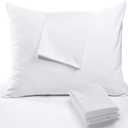 Niagara 4 Pack Pillow Protectors King 20x36 Inches Lab Certified Ultra Fresh Treated 100% Cotton Non Crinkle Quiet Breathable Zipper Covers Cases White