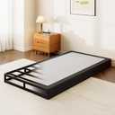5 Inch Twin Size Box Spring – Heavy Duty Metal Twin Bed Base
Low Profile Strong Metal Frame Mattress Foundation with Fabric Cover, Non-Slip, Noise-Free, Easy Assembly, Black, Twin