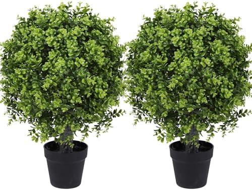 Yinleus Artificial Boxwood Topiary Ball Tree 22inch Fake Topiary Potted Plants for Home Office Garden Indoor Outdoor Decoration
(Pack of 2)