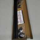 Curtain Rods for Windows 31 or 46 Inch, 5/8" Diameter Black Curtain Rod Adjusts Length by Splicing, Suitable for Bedroom, Living Room,Kitchen,Farmhouse, Outdoor