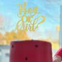 3 x Boy or Girl Cake Topper -gold glitter baby shower,Gender Reveal, 1st Birthday Party,welcome newborn party decoration