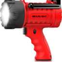 GearLight Waterproof LED Spotlight Flashlight Father's Day Gifts for Dad - High Lumen Spot Light for Outdoor Camping Accessories, Boating Gifts for Men, Husband, Floating Handheld Flash Lights, Red 