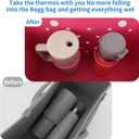 5 x 2pcs Cup Holder for Bogg Bag Compatible with Stanley 30oz 40oz Water Bottle, Drink Holder Plastic Insert for Bogg Bag & Simply Southern Beach Totes Accessories (pink)