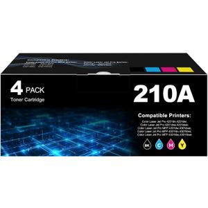210A Toner Cartridges 4 Pack for Color Laser Jet Pro MFP 4301fdw Compatible with HP 210X Toner Cartridges for HP210X HP210A Color Laser Jet Pro 4201dw 4201dn MFP 4301fdn 4301dw 4301fdw Toner Cartridge