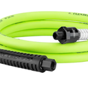 Flexzilla Swivel Whip Air Hose, 3/8 in. x 6 ft. (1/4" MNPT Ball Swivel x 1/4" FNPT Ends), Heavy Duty, Lightweight, Hybrid, ZillaGreen - HFZ3806YW2B