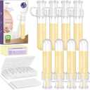Nuliie Colostrum Collector Kit 7ml/8pcs, Leakproof, Reusable Breast Milk Collector, Heat & Freezer Resistant, BPA-Free, With Cotton Cloth Wipe, Storage Case, Cleaning Brush - Ready-to-Use for Newborns