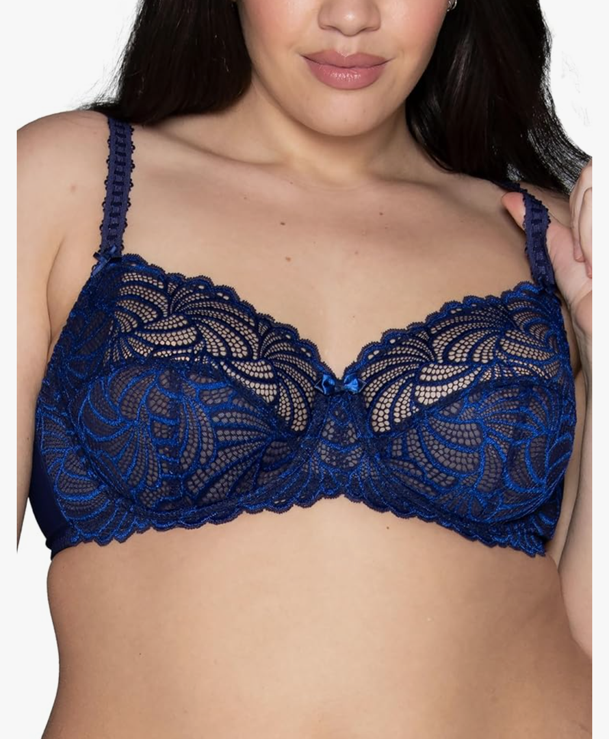 Vanity Fair Women's Beautiful Indulgence Lace Bra with Underwire, Non Padded Cups for Natural Shape, Sizes 38