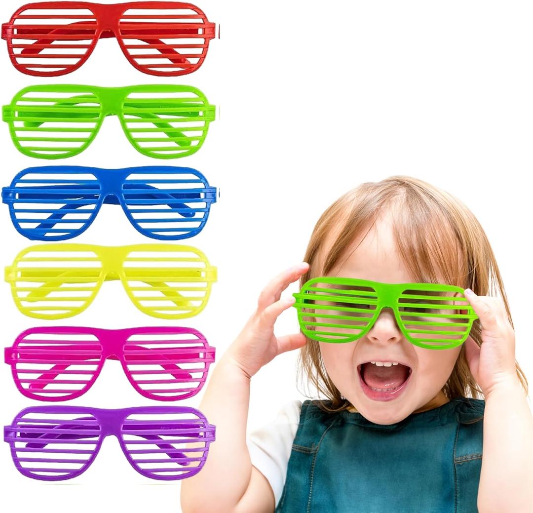 PREXTEX Mega Pack 100 Pairs of Kids Plastic Shutter Shades Glasses - Shades Sunglasses - Eyewear Party Favors and Party Props - Assorted Colors - Last Day of School Gifts for Kids