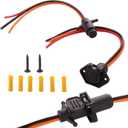 12-24V 10 Gauge 3 Wire Plug for a Trolling Motor, Compatible with Minn Kota Marine Boat kayak Waterproof Trolling Motor Plug and Receptacle Set, Trolling Motor Socket Quick Connect, 3 Prong