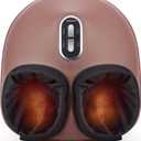 Nekteck Shiatsu Foot Massager Machine with Soothing Heat, Deep Kneading Therapy, Air Compression, Improve Blood Circulation and Foot Wellness,Relax for Home or Office Use(Brown)