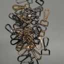 30 Pcs Metal D Ring Swivel Lobster Claw Clasp Hooks,Purse Hardware for Bag Making,Swivel Snap Hooks Strap Hardware Push Gate Clips for DIY Crafts Keychain Purse Handbag Making (Multicolor,3/4 Inch)