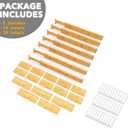 SpaceAid Bamboo Drawer Dividers with Inserts and Labels, Kitchen Adjustable Drawer Organizers, Expandable Organization for Home, Office, Dressers, 7 Dividers with 15 Inserts (17"-22" Natural)