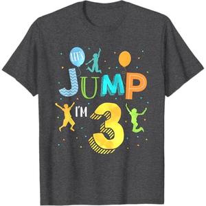 Let's Jump I'm 3 Year Old Birthday Jumping 3rd Birthday T-Shirt, Size: 3T