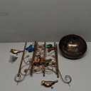 SUNNYPARK Bird Bath with Trellis Outdoor, Antique Garden Iron Trellis with Decorative Butterflies Detachable Bird Bowl Metal Potted Plants Support for Climbing Flowers (Butterfly)