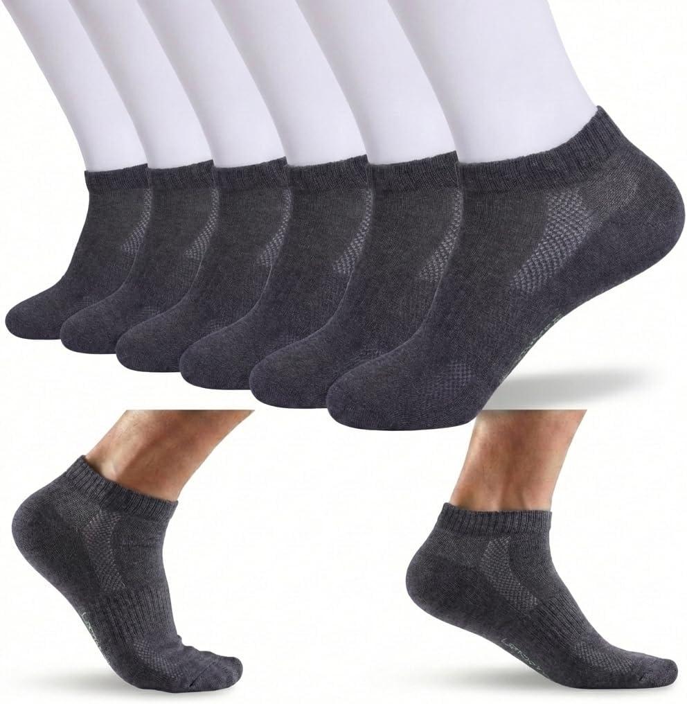 2 x 6 Pairs Thin Ankle Socks for Men Women Cotton Low Cut Short Athletic Running Socks