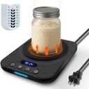 Sourdough Starter Warmer  Precise Thermostat (70-110F), Intelligent Memory & 24H Timer Function for Home Baking & Fermented Dough (Black)