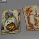 Nuanchu 80 Pcs Vintage Easter Cards Bulk Retro Postcards 4 x 6'' Bunny Greeting Cards Easter Egg Postcards Assorted Blank for School Office Home Business Gift Party Supplies