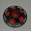 WOSIBO Hummingbird Feeder Replacement Bottom Base Replacement Part Includes Red Plastic Base Metal Top and Brushes (Black Circle)
