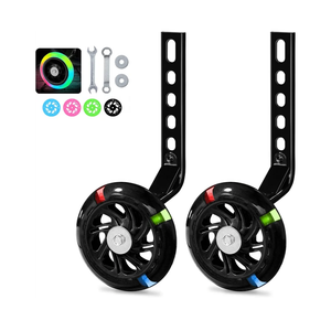 PRUNUS Flash BIKE Training Wheels for 12 14 16 18 20 Inch.Training Wheels for Kids Bike is Heavy Duty.Bicycle Training Wheel is Suitable Single Speed Bike