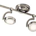 Elan 83382 Andlos Rail, 4 Light LED 19.2 Total Watts, Brushed Nickel