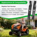 180054 Mower Blade for 48'' Deck, Compatible with H usqvarna YTA24V48 YTH2148 YTH2348 YTH23V48 YTH2448 YTH24V48 TS148 TS148X EZ4824 Z4824 Z5426, P oulan, Replace 173920 532180054, 3-Pack