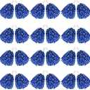 DILIBRA 19 Pcs Metallic Cheerleading Pom Poms for Kids, Cheerleaders Cheer Pom Poms with Baton Handle, Cheering Squad Hand Flower for Adults Team Spirit Sports Game Dancing Party