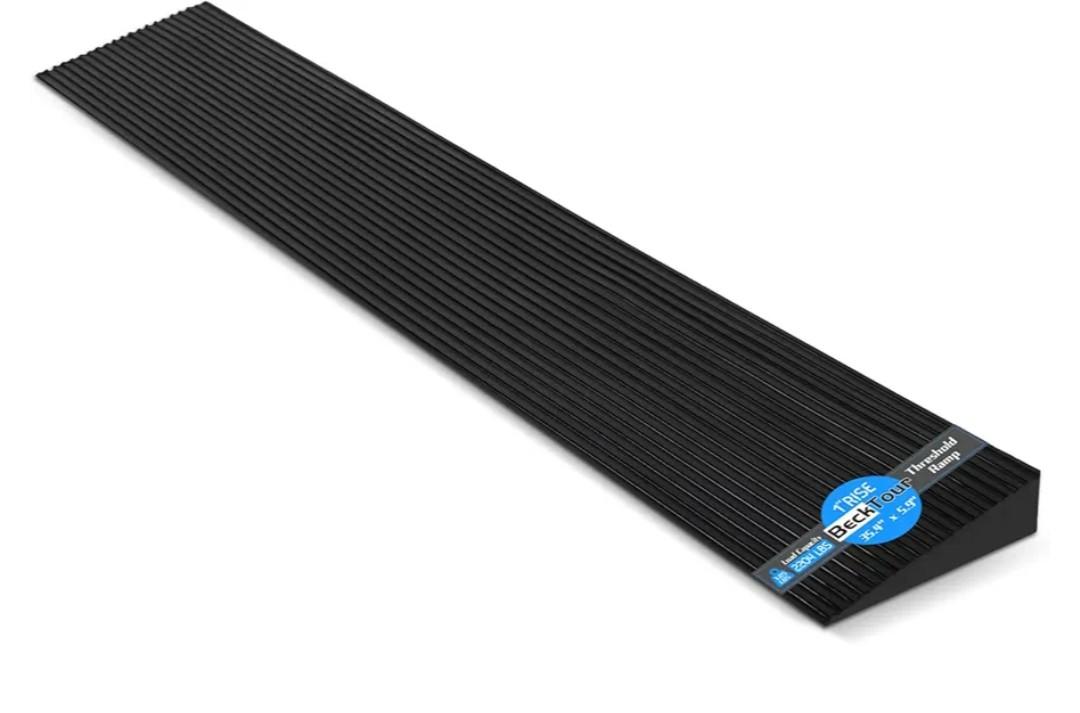 1" Rise Threshold Ramp for Doorways, 2204 LBS Capacity Rubber Threshold Ramp, Non-Slip Driveway Curb Ramps Handicap Ramp for Wheelchair Scooter Stroller, Cuttable and Adjustable Size