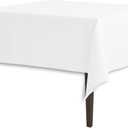 Polyester Square 70"x70" Tablecloth White - Wrinkle-Resistant & Durable Table Cover for Events