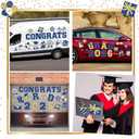 Landhoow 30 Pcs Graduation Car Magnets 2026 Senior Graduation Car Decoration Bumper Sticker Congrats Grad Magnet Magnetic Refrigerator Decal for Grad Parade Party Supplies(Blue, Gold)