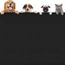 Largest Dog Food Mat, 48"x32" Silicone Dog and Cat Mat for Food and Water Bowls, Thinken Waterproof Non-Slip XXXL Pet Feeding Mat for Floors (Black)