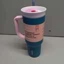 Owala Stainless Steel Triple Layer Insulated Travel Tumbler with Spill Resistant Lid, Straw, and Carry Handle, BPA Free, 40 oz, Dusty Pink