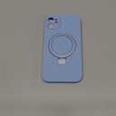 Liquid Silicone Case for iPhone 11 with Magnetic Ring Stand, Upgraded Camera Lens Protection, Mil-Grade Drop Shockproof, Anti-Scratch Microfiber Lining Silicone Case (Azure Blue)