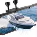 Universal 360 Adjustable Boat Mirror, Upgraded Metal Clamp, Wide-Angle Convex Marine Mirror for Pontoon & Ski Boats, Surfing & Water Sports, Easy Installation