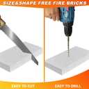 Fire Bricks, WoodStove Firebricks, 2400F Light Weight High Temperature Insulated Brick Replacement for Wood Stoves,Fireplaces, Kiln and Forging Ovens, Size 9" X 4-1/2" X 1-1/4", 12 Pieces, White Color