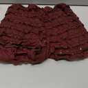 FOMELY Women's Ruffle Shorts Lace Bloomers Y2k Mini Shorts Bloomers for Women with Liner (Red, XL)