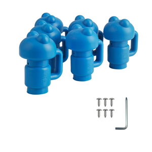 1.26" Diameter Trampoline Enclosure Pole Cap for Net Hook, 6 Pieces, Blue, Only Fit in 32mm(1.26in) Diameter Trampoline Pole