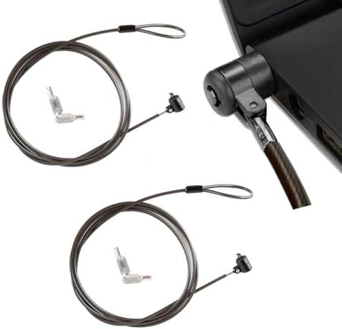 2 Pack Laptop Lock,Hardware Security Cable Lock,Tablet Locking Cable,2 Keys Sturdy Steel with 6.6 Feet Cable,for Samsung Lenovo Android and All Other Notebooks and Tablets ，Black